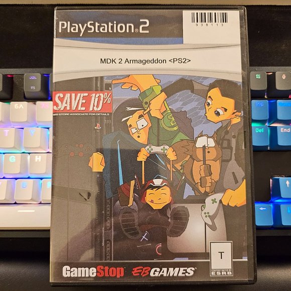MDK 2 Armageddon for PS2, VGUC, non-OEM case, no manual - Picture 4 of 4